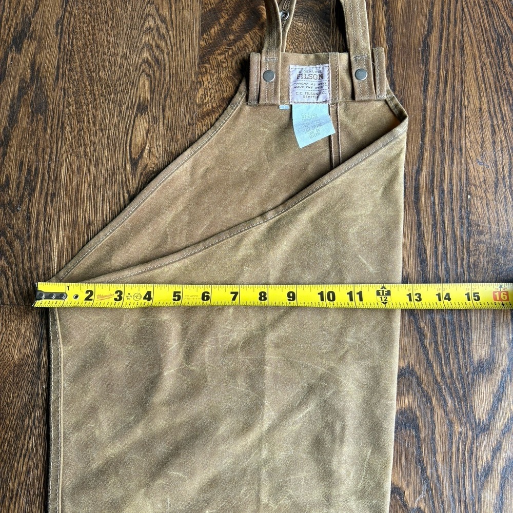 Filson 20007 Single Tin Cloth Chaps Waxed Canvas Hunting Brush Pants Outdoor S-M - Picture 9 of 9